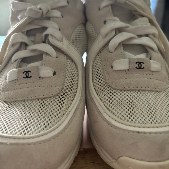 Chanel Shoes - White Chanel Sneakers Size 40